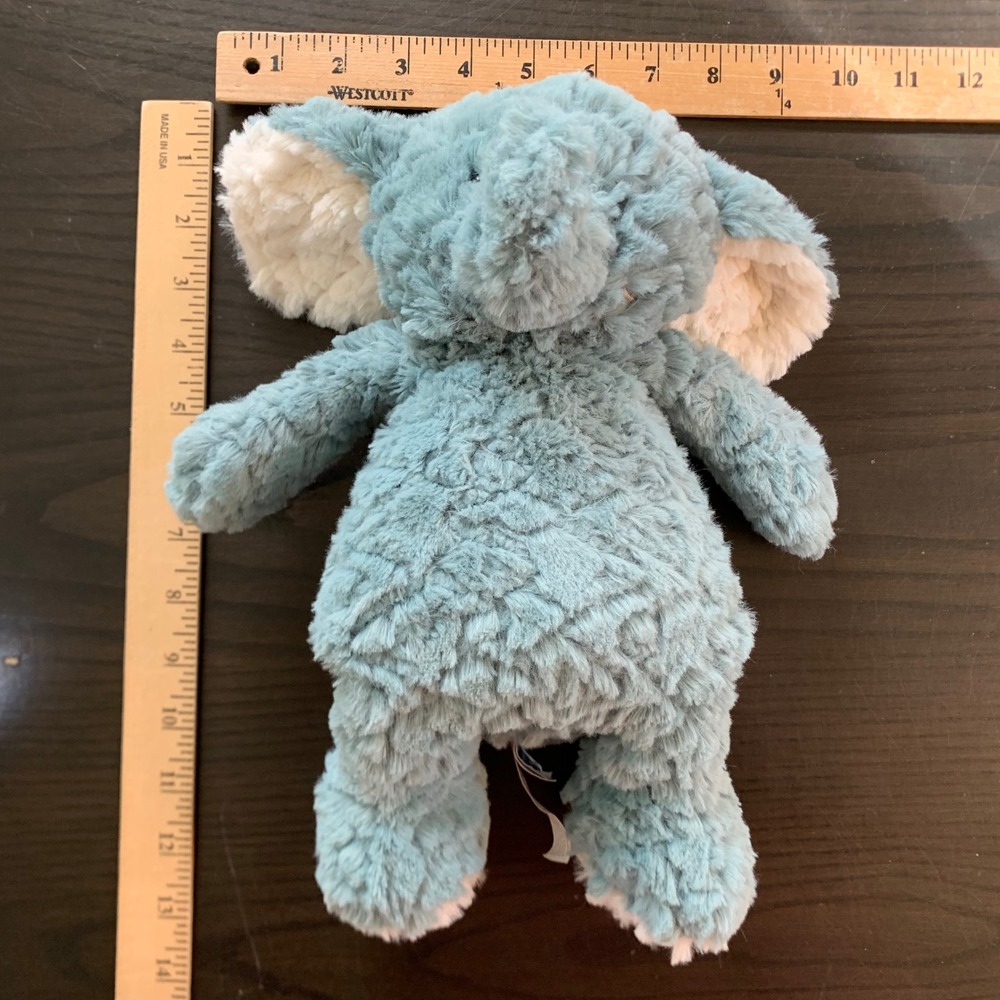 Mary Meyer Putty Elephant Plush Stuffed Animal Dusty Blue Textured Soft Toy READ